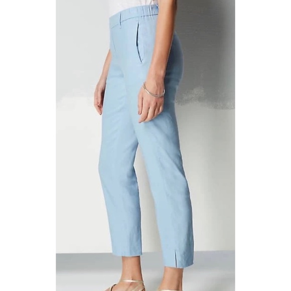 J.Jill Modern Linen Stretch Slit Hem Pants Size L in Flex - Picture 4 of 13